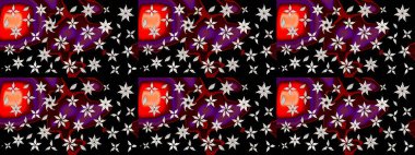 Düz Çiçek Elementleri Tasarımı. Siyah ve nötr renklerde çiçekler. Renkli Yaz Temalı eskiz kalıbı. Sevimli çiçek raster deseni.