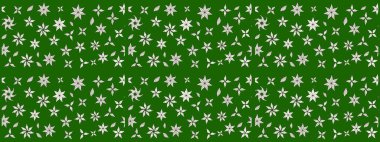 Yeşil ve nötr renklerde çiçekler. Raster düz çiçek çizim deseni. Tasarım hediye paketi, tebrik kartları, posterler ve afiş tasarımı.