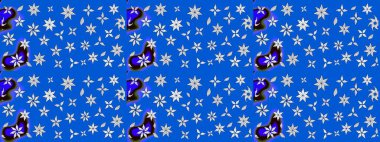 Raster Çiçek İllüstrasyonu güzel tekstil. Mavi ve nötr renklerdeki etnik çiçeklerle zarif bir eskiz deseni.