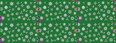 Kabile sanatı boho baskısı, klasik çiçek arkaplanı. Soyut etnik raster çizim kalıbı. Arkaplan dokusu, duvar kağıdı, yeşil ve nötr renklerde çiçek teması.