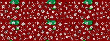 Düz Çiçek Elementleri Tasarımı. Sketch Colour Spring Theme eskiz kalıbı. Kırmızı ve nötr renklerde çiçekler. Sevimli çiçek raster deseni.