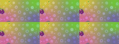 Moda baskıları için zarif bir şablon. Motley illüstrasyonu. Küçük renkli çiçekler. Küçük çiçekte güzel bir desen. Tarafsız ve yeşil çiçekli bahar çiçekleri.