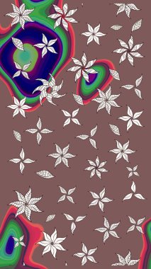 Küçük çiçekte güzel bir desen. Küçük renkli çiçekler. Çiçekli bahar çiçekleri. Moda baskıları için zarif bir şablon. Motley illüstrasyonu.