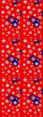 Kırmızı ve nötr renklerde yaprakları olan yabani çiçekler. Eskiz arkaplan modeli. Raster illüstrasyonu. Suluboya, elle çizilmiş.