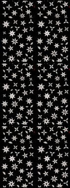 Sanat, tarafsız ve ilham verici bir çiçek ve arkasında iz bırakır. Raster deseni. Karalama çiçekleri çizim kalıbı. Siyah ve nötr el çizimi desen.