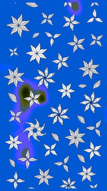 Renkli Bahar Teması eskiz kalıbı. Çiçek deseni. Düz Çiçek Elementleri Tasarımı. Raster illüstrasyonu. Chichi kumaş deseni çiz.