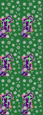 Karalama çiçekleri çizim kalıbı. Yeşil ve nötr el çizimi desen. Sanat insana ilham verir ve doğal bir şekilde çiçek bırakır. Raster deseni.