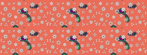 Raster Moda kumaş deseni. Çizgi çizimi kalıbı. Şirin çiçekler..