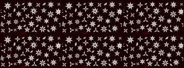 Siyah ve nötr renklerde etnik çiçeklerle süslenmiş zarif bir eskiz şekli. Asya Tekstil 'inde Raster Çiçek İllüstrasyonu.