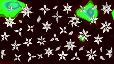 Modaya uygun kumaş deseni. Düz Çiçek Elementleri Tasarımı. Renkli Yaz Temalı eskiz kalıbı. Sevimli çiçek raster deseni.