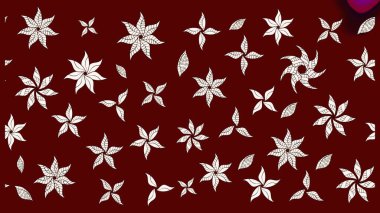 El yapımı çiçek ve bitki koleksiyonu. Raster illüstrasyonu. Raster illüstrasyonu. Şirin karalamalı çiçek desenli çizim. Çizim biçimi kırmızı ve nötr renklerde.