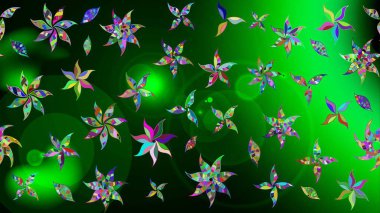 Çizgi çizimi kalıbı. Şirin çiçekler. Raster Moda kumaş deseni.