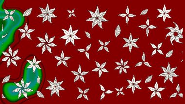 Raster deseni. Raster illüstrasyonu. Küçük çiçekteki sevimli çiçek deseni. Kibarca, yaz çiçekleri kırmızı ve nötr renklerde.