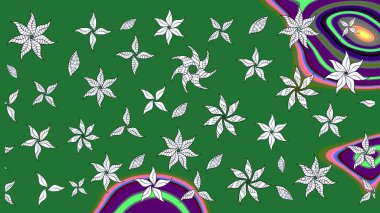 Gömlek, arka plan modelini çiz. Yeşil ve nötr renklerde çiçekler. Tropik çiçekler.