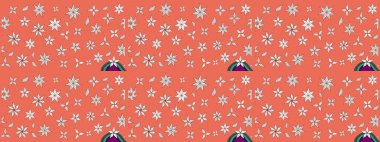 Çiçekli karalama şeklinde Raster çiçek deseni. Çiçekler turuncu ve nötr renklerde. Yumuşak, bahar çiçekli arka plan.