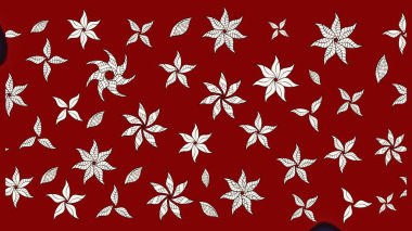 Çizim çiçek deseni duvar kâğıdı olarak kullanılabilir. Raster illüstrasyonu. Kırmızı ve nötr renkte çiçekler.