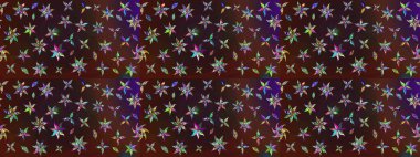 Çizgi çizimi kalıbı. Raster Moda kumaş deseni. Şirin çiçekler..