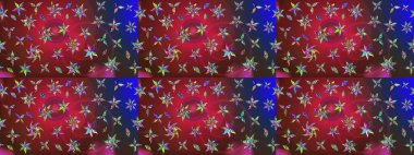 Çiçekler suluboya eskiz deseni. Raster Stili kumaş deseni.