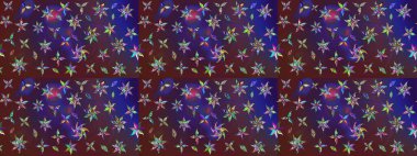 Güzel kumaş deseni. Renkli Bahar Teması eskiz kalıbı. Düz Çiçek Elementleri Tasarımı. Raster illüstrasyonunda çiçek deseni çizimi.