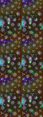 Kahverengi ve gri renkli çiçekler. Çizim çiçek deseni duvar kâğıdı olarak kullanılabilir. Raster illüstrasyonu.