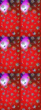 Küçük çiçekte güzel bir desen. Motley illüstrasyonu. Küçük renkli çiçekler. Çiçekli bahar çiçekleri. Moda baskıları için zarif bir şablon.