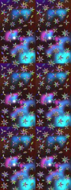 Ultraviyole kumaş deseni. Raster illüstrasyonu. Organik motif arka planı. Çizim deseni.