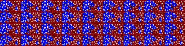 Şirin çiçek elementleri. Robot resim. Kırmızı ve mavi renkte çiçekler. Raster illüstrasyonu.