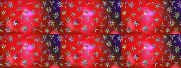 Raster. Kırmızı ve pembe renkte güzel çiçekleri olan eskiz deseni, suluboya çiçek deseni, duvar kağıdı, kart veya kumaş için fayanslı.