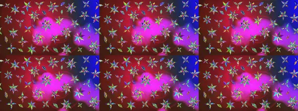 Raster çiçek desenli çiçek deseni, yapraklar, dekoratif elementler, sıçrama, lekeler, el çizimi kontur çizgileri ve Doodle çizim stili, grafik raster çizim çizimi.