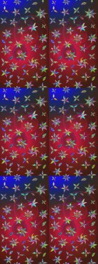 Vadinin kırmızı ve kahverengi renkli çiçekleri. Raster çiçek desenleri çiziyor..