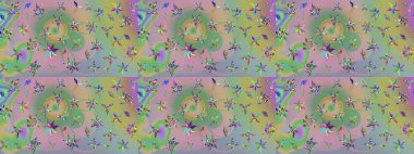 Botanik çizim kalıbı. Suluboya etkisi. Organik elementler. Raster deseni.