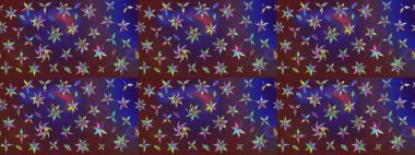 Kumaş, duvar kağıdı ve kağıt üzerine baskı yapmak için gelişen arka plan. Eski usul küçük çiçekli şirin bir eskiz deseni. Raster illüstrasyonu. Moda arka planında parlak buketler.