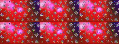 Bahar çiçekleriyle güzel bir çiçek deseni çizmişsin. Raster illüstrasyonu. Güzel kumaş deseni.