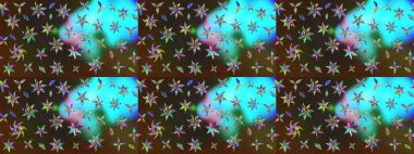 Çiçek deseni. Raster illüstrasyonu. Şatafatlı bahar bahçesi dokusu. Çiçek çizimi arkaplanı.