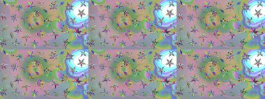 Çiçekli bahar çiçekleri. Moda baskıları için zarif bir şablon. Motley illüstrasyonu. Küçük renkli çiçekler. Küçük çiçekte şirin desenler.