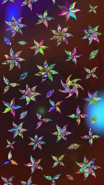 Renkli Bahar Teması eskiz kalıbı. Çiçekli eskiz arkaplanı. Düz Çiçek Elementleri Tasarımı. Çocuk stili.