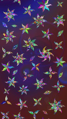 Şirin çiçekli, desenli, mor ve mor renkli bir eskiz deseni. El çizimi çiçek çizimi deseni (fayans). Tekstil için suluboya çizim deseni.