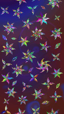 Raster illüstrasyonu. Küçük çiçekteki sevimli çiçek deseni. Çizim.