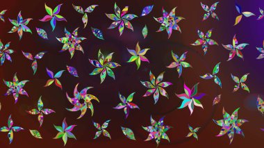 Raster deseni. Çiçekli çiçek deseni, suluboya. Küçük çiçekte güzel bir çiçek deseni..