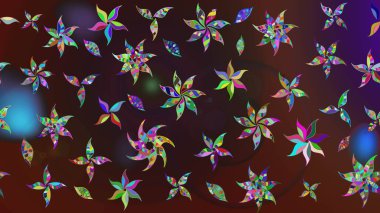 Raster deseni. Küçük çiçekte güzel bir çiçek deseni var. Çiçekli çiçek deseni, suluboya..