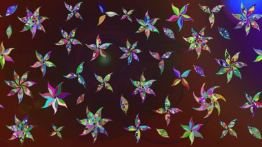 Güzel kumaş deseni. Raster suluboya çiçek deseni, narin çiçekler, kahverengi ve mor çiçekler, tebrik kartı şablonu..