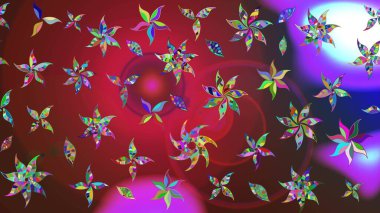 Güzel kumaş deseni. Raster illüstrasyonu. Bahar çiçekli güzel bir çiçek deseni..