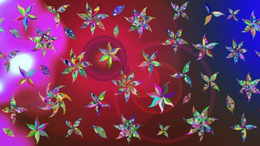 Tekstil, duvar kâğıdı, kapaklar, yüzey, baskı, hediye paketi, hatıra defteri, dekupaj. Küçük yabani çiçeklerdeki halk modelini çiz. Taşralı şıklığı. Liberty style millefleurs.