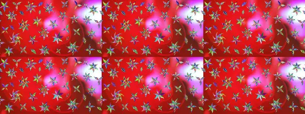 Raster suluboya çiçek deseni, narin çiçekler, kırmızı ve pembe çiçekler, tebrik kartı şablonu. Raster Güzel kumaş deseni.