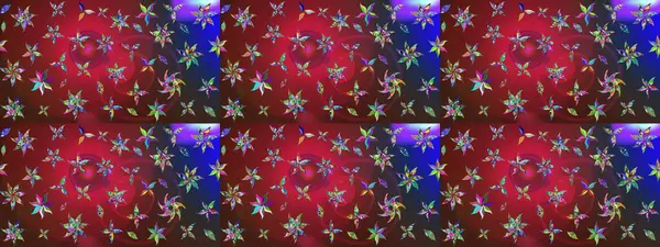 Tekstil, kumaş, kapaklar, duvar kağıtları, baskı, naylon, koleksiyon defteri, örgü, dekupaj için güzel bir eskiz. Millefleur 'lar. Küçük kırmızı ve kahverengi renkte güzel bir besin torbası deseni, çiçekler..