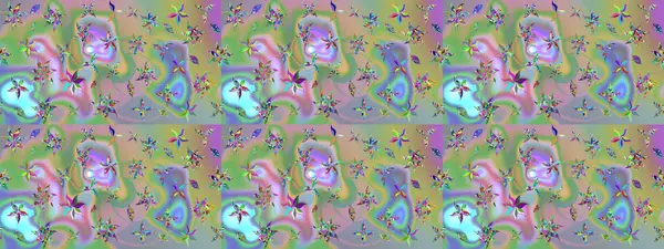 Raster deseni. Sanat inspineutral ve yeşil stil çiçekler ve yapraklar. Karalama çiçekleri çizim kalıbı. Tarafsız ve yeşil el çizimi desen.