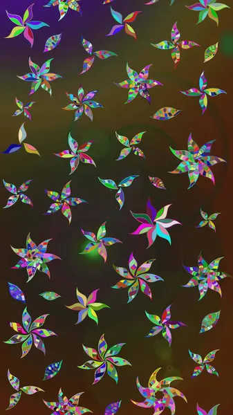 Parlak renkli çiçekleri ve kahverengi ve gri renkte yaprakları olan harika bir çiçek deseni. Halk tarzı. Moda baskıları için zarif bir şablon. Modern çiçek arkaplanı.