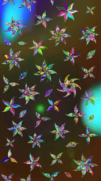 Raster çiçek desenleri çiziyor. Vadinin çiçekleri kahverengi ve gri renklerde.