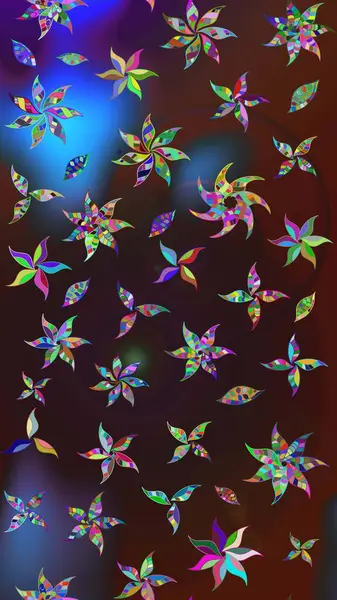 Eski moda arka plan. Desen, çizim, çiçek sınırı. Kıvırcık, parlak örgü. Güzel, parlak, pürüzsüz kumaş, tuval. Raster illüstrasyonu. Çiçeklerin çelengi.