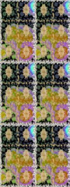 Çiçek deseni. Duvar kâğıdı barok, İspanyol kumaşı. Kusursuz raster arka plan. Kahverengi ve bej renklerde altın elementler. Şekil grafik deseni.